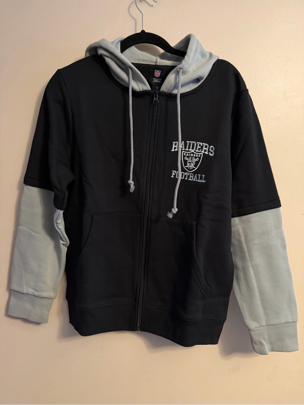 NFL Raiders Team Apparel Zip Hoodie